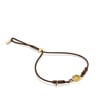 Bracelet Virtual Garden en nylon avec citrine et or