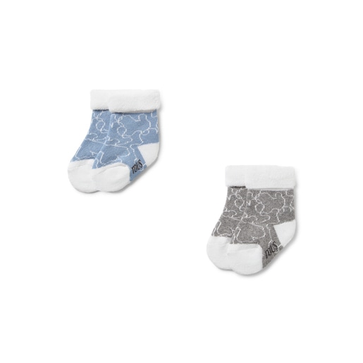 Pack of 2 pairs of baby socks in SSocks blue