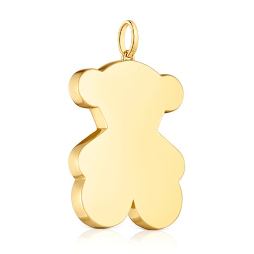 Large 38mm 18kt gold plating over silver bear Pendant Sweet Dolls