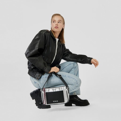 Sac à bandoulière TOUS Empire Padded moyen argenté