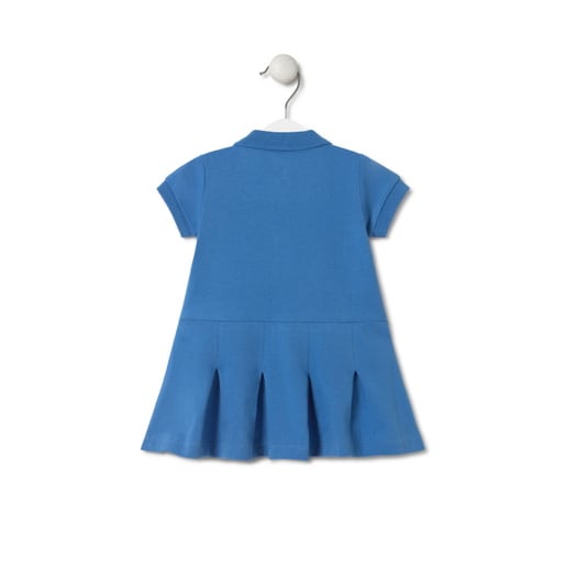 Polo-neck dress in Casual blue