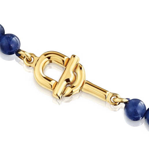 Necklace with 18kt gold plating over silver with sodalite TOUS MANIFESTO