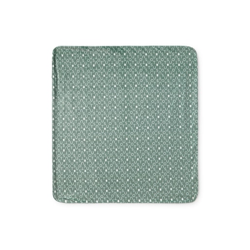Short-pile fleece baby blanket in Soft green