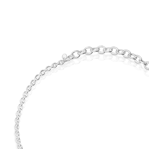 Collier ras du cou avec anneaux ronds en argent TOUS Calin