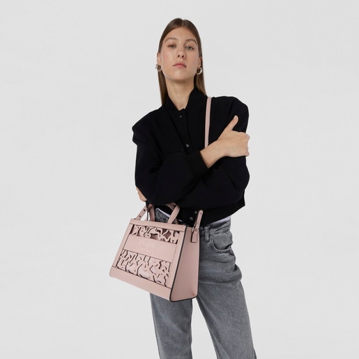 Medium pink Amaya Kaos Shock shopping bag