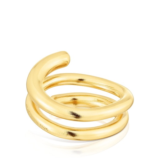 Anello a spirale in argento vermeil New Hav