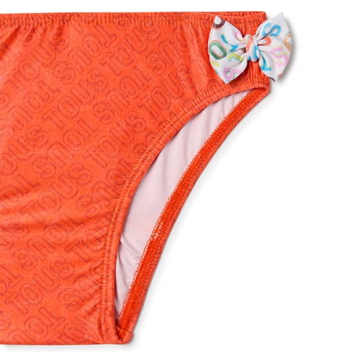 Bikini de menina Logótipo cor-de-laranja