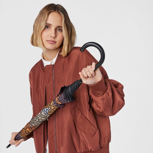 ブルーカラーとオレンジカラーのラージサイズの傘 Kaos Mini Stamp