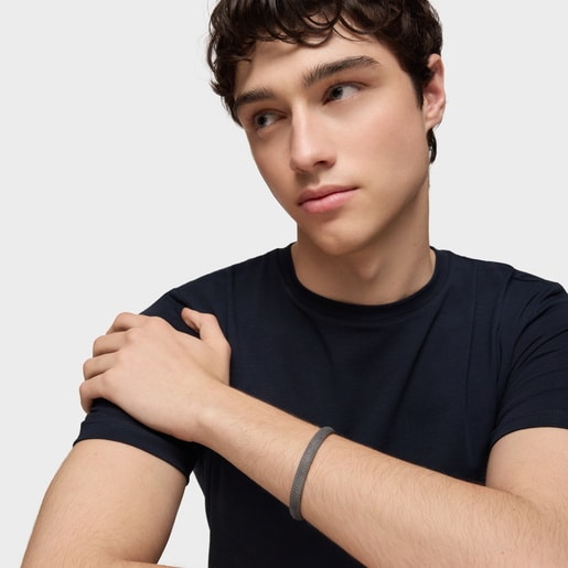 Aged silver textured Bangle TOUS Man