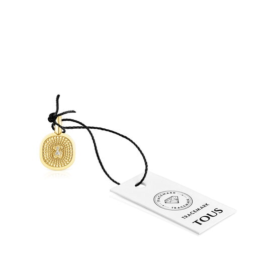 Gold Oursin Pendant with 0.01ct diamonds