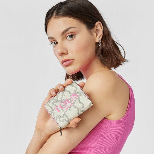 ארנק בגודל בינוני לכסף קטן Legacy, בצבעי בז' וורוד