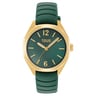 Reloj bicolor analógico con movimiento suizo, esfera de nácar y correa de caucho verde TOUS Now Lady