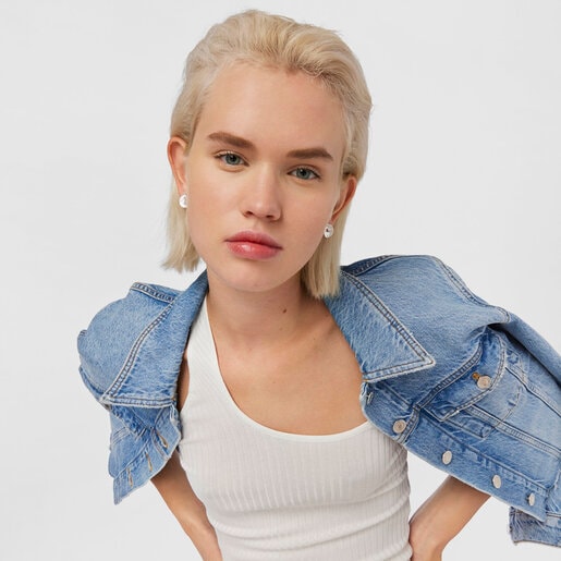 シルバーのピアス Wicker