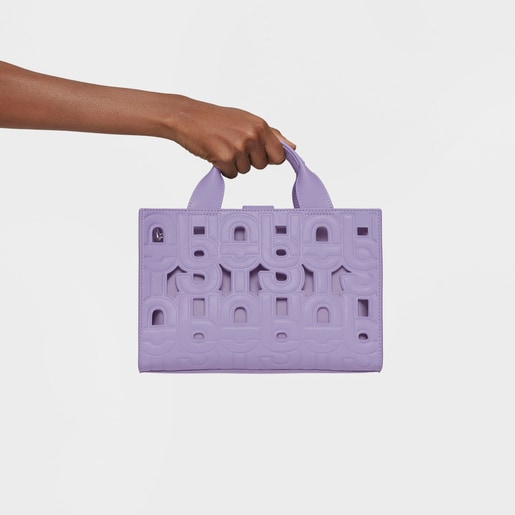 ダークライラックカラーのミディアム Amaya ショッピングバッグ TOUS MANIFESTO CUT