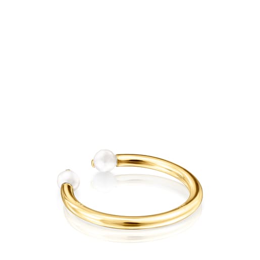 Ring Batala aus Vermeil-Gold mit Perle