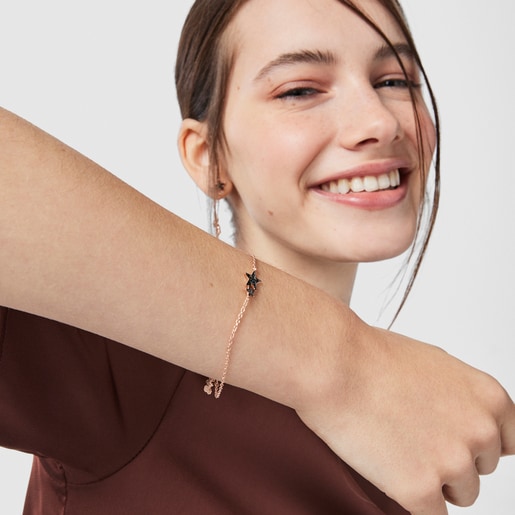 Браслет Teddy Bear Stars из розового вермеля со шпинелью и рубином