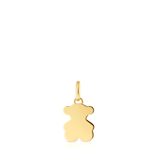 Pingente pequeno urso banhado a ouro 18 K sobre prata 12 mm Sweet Dolls