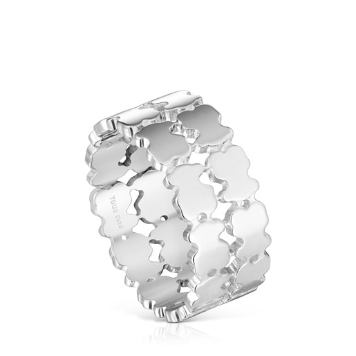 Silver double open Ring TOUS Sweet 40s