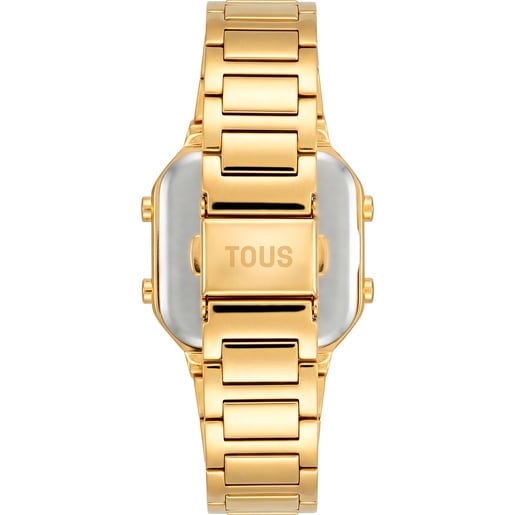 TOUS D-BEAR MINI digital Watch with gold-colored stainless steel bracelet
