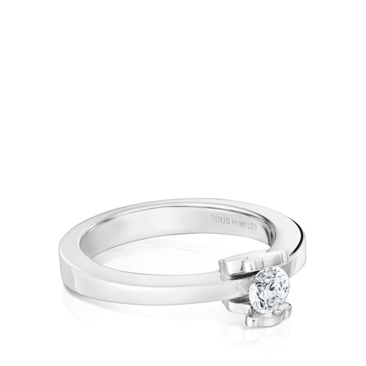 Anillo solitario de platino con diamante creado en laboratorio 0,25 ct Sweet Diamonds LGD