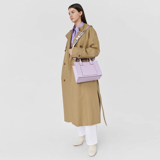 モーブカラーのミディアム・ショッピングバッグ TOUS La Rue Amaya