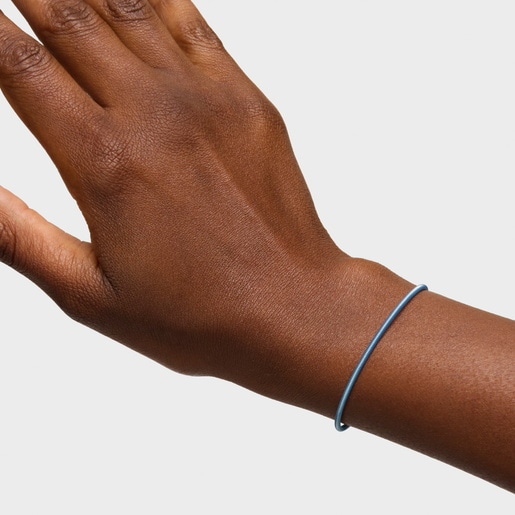 Pulsera de acero turquesa 2 mm TOUS Mesh Tube