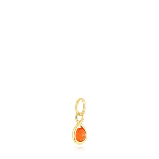 Pendentif argent vermeil et cornaline Alma Motif