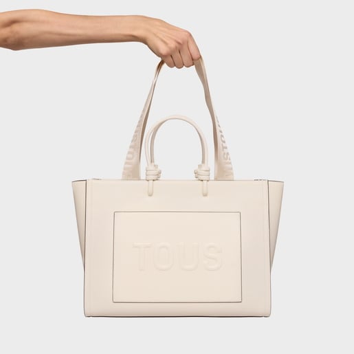 حقيبة تسوق La Rue New Amaya كبيرة الحجم من TOUS باللون البيج