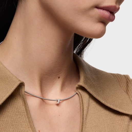 7 mm silver letter Y Charm TOUS Mesh Tube