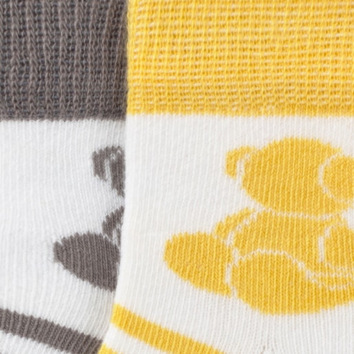 Pack of 2 pairs of baby socks in SSocks yellow
