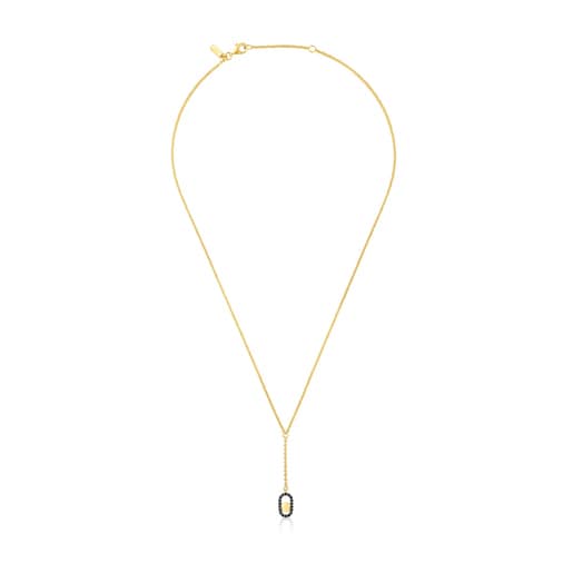 Collar con baño de oro 18 kt sobre plata y espinelas Camille