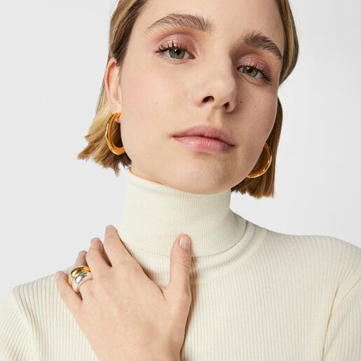 Серьги-обручи Warm из вермеля