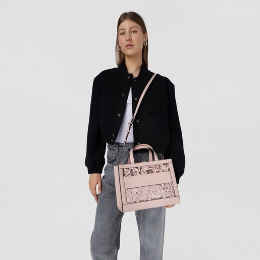 Medium pink Amaya Kaos Shock shopping bag