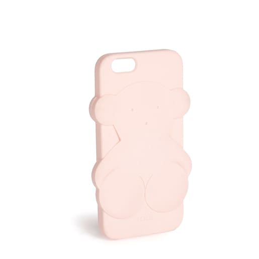 Funda de móvil iPhone 6 Rubber Bear en color rosa