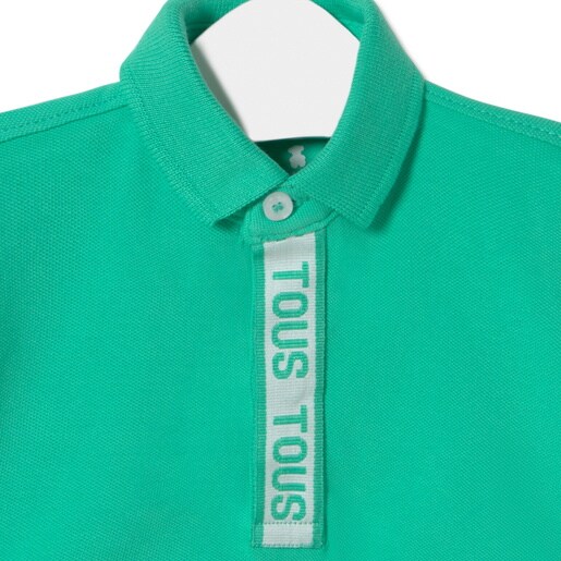 Piqué polo t-shirt in Casual green