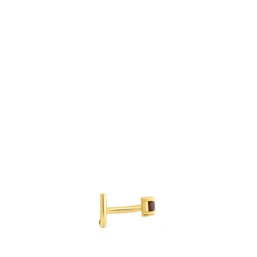 Gold-colored IP steel and garnet St. Tropez Nose piercing