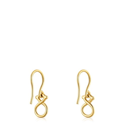 9kt gold bear-motif Hook earrings TOUS Infinity