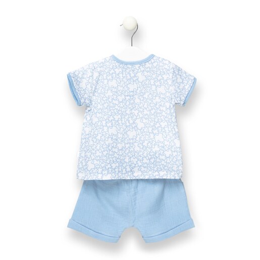 Kaos Coco short-sleeved short & shorts in sky blue