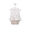 Baby girls bodysuit with skirt in Kaos beige