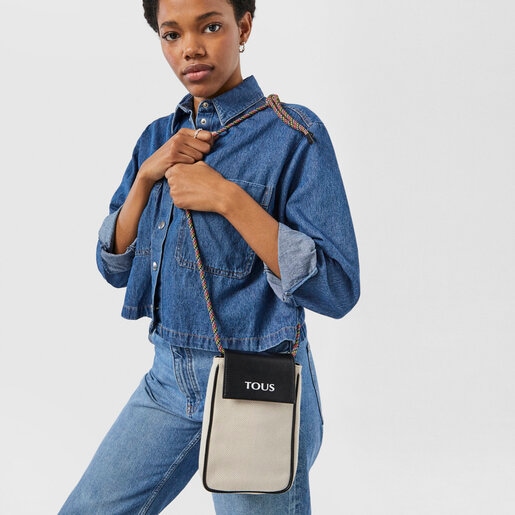 תיק יד TOUS Empire Cotton מיני בצבע בז'