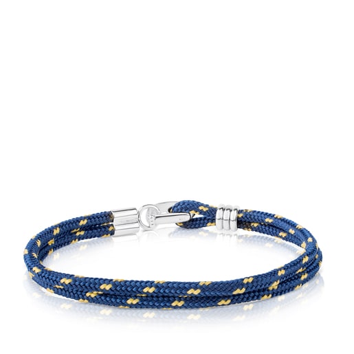 Pulsera TOUS Man de Cordón en color azul-amarillo y Plata