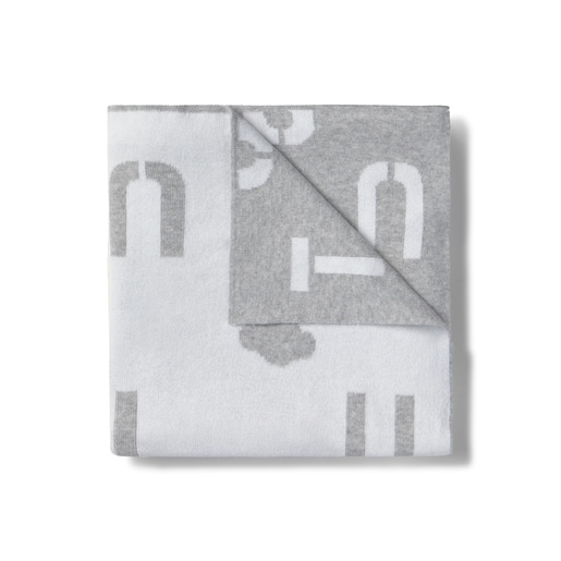 Reversible baby blanket in Nilo grey