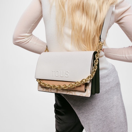 Medium ivory-colored Audree Crossbody bag Kaos Icon