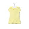 Baby girls hooded dress in Classic yellow