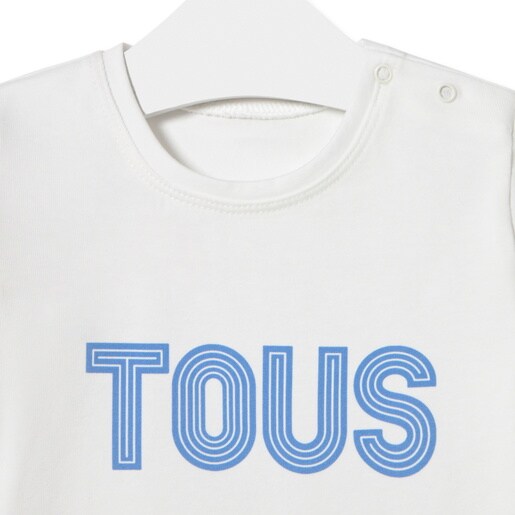 Beach t-shirt in Line blue