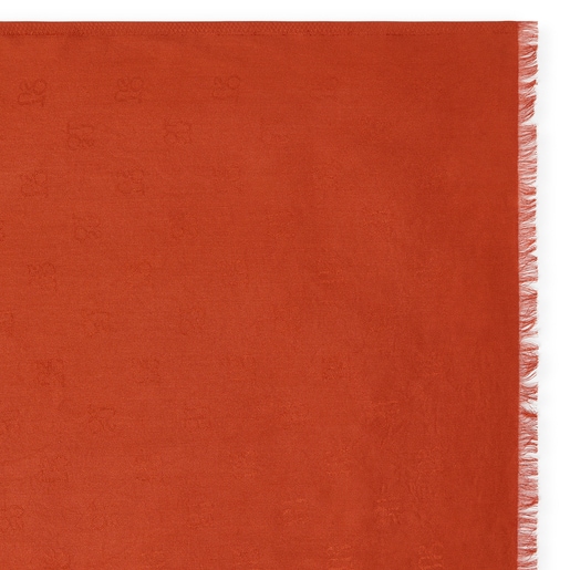 Fulard de jacquard taronja TOUS Square Logo