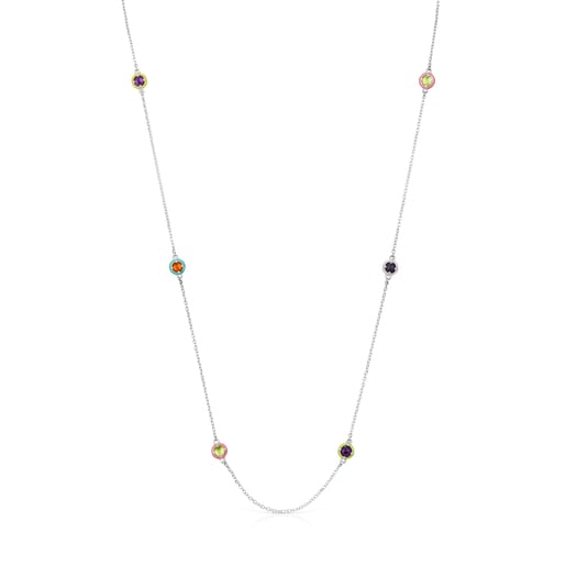 Silver TOUS Vibrant Colors Necklace with gemstones and enamel | TOUS