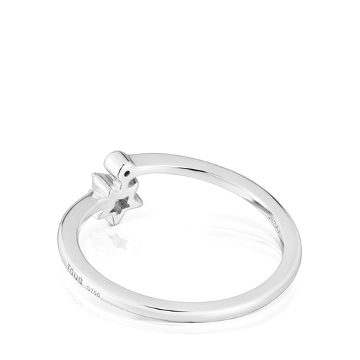 Kleiner Ring TOUS Grain aus Weißgold mit Diamanten und Sterndetail