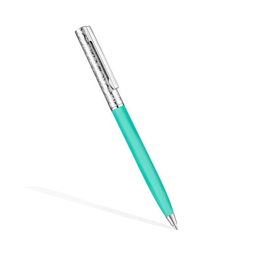 Steel TOUS Kaos Ballpoint pen lacquered in turquoise | TOUS