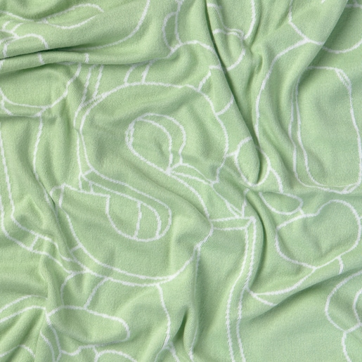 Reversible baby blanket in Nilo green